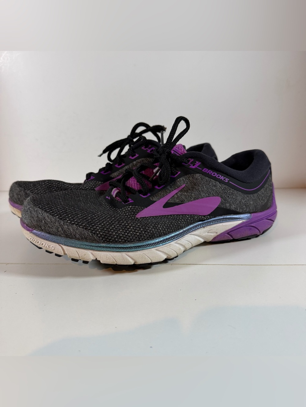 Brooks PureCadence 9 Womens Running Shoes Black Purple 1202611B023 Size 9